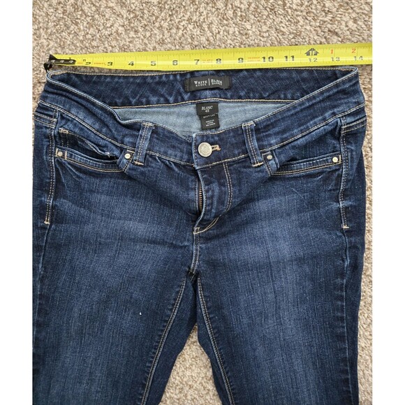 WHITE HOUSE BLACK MARKET Blanc WHBM Black Bootcut Leg Jeans Size 4S - Picture 4 of 8